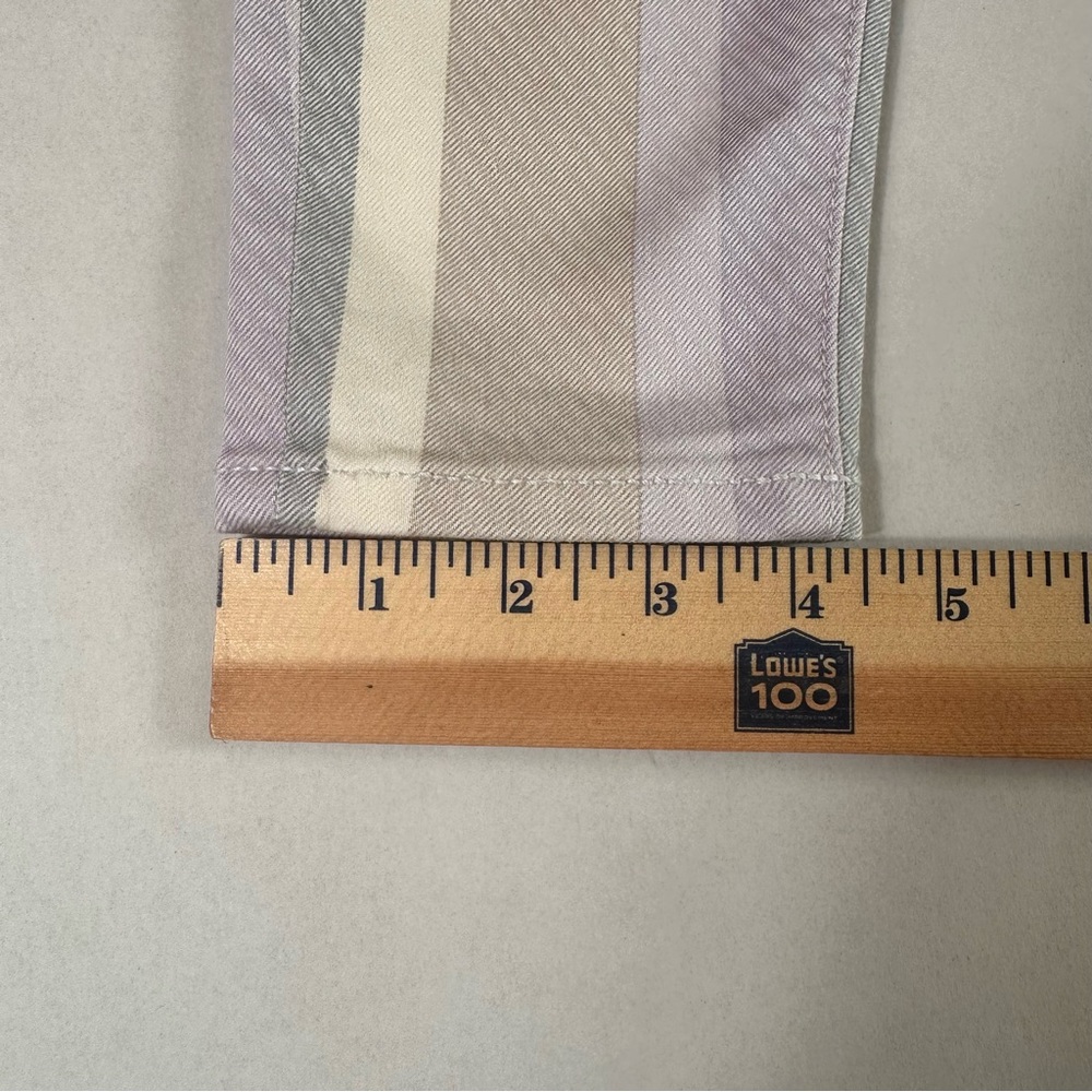 American Eagle Pastel Striped HighRise Jegging Crop Next Level Stretch Sz 00 24W - Picture 4 of 16